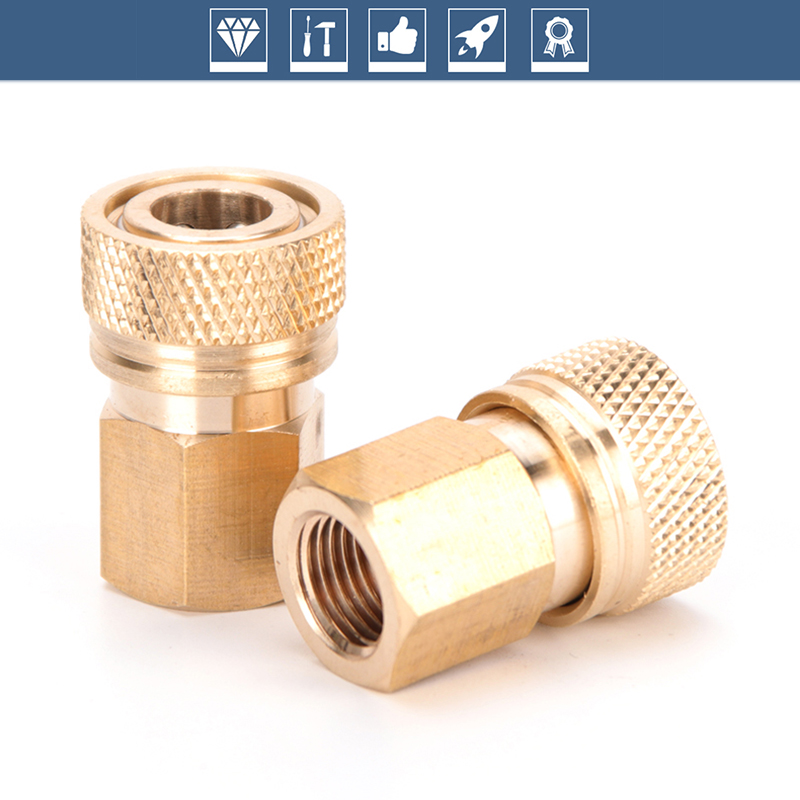 M10x1 Draad Vrouwelijke Quick Release Disconnect 8Mm Air Bijvullen Koppeling Sockets Koperen Fittingen Regelmatige Stijl 40mpa 2 Stks/set