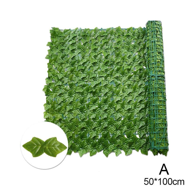 0.5x3m/0.5x1m Artificial Ivy Privacy Fence Screen Artificial Hedges Fence And Faux Ivy Vine Leaf Decoration For Outdoor Decor: A