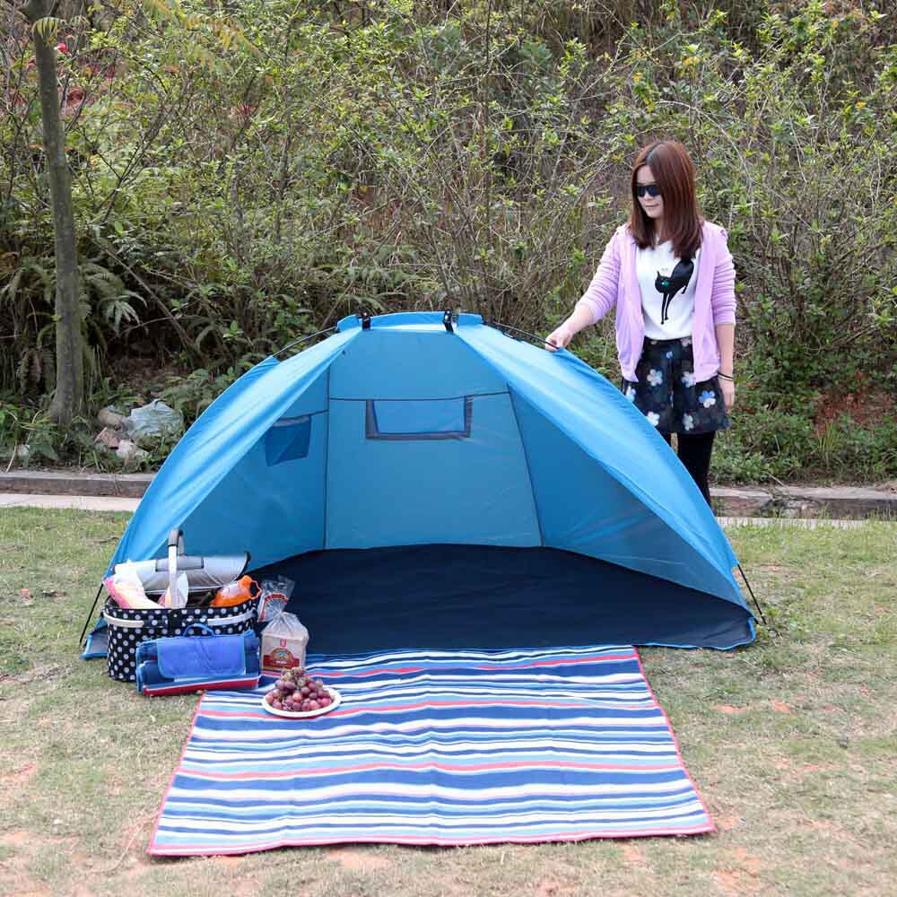 Sommer strand telt utendørs camping telt anti uv parasol ly for fiske piknik strand park sports fiske telt