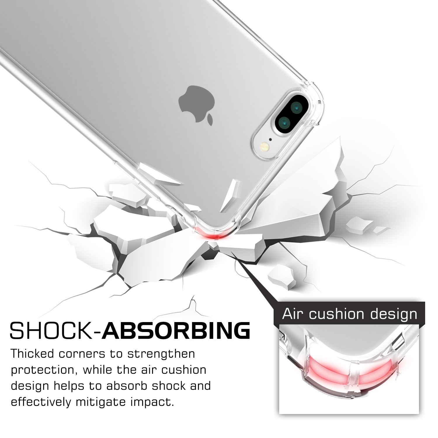 Custodia per telefono in silicone antiurto per iPhone 11 7 8 6 6S più X XR XS 12 pro Max SE 2020 5 S Custodia protettiva trasparente coperchio posteriore