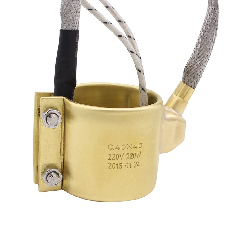 40X40Mm 220V 220W Elettrico in Ottone Riscaldatore a fascia di Rame di Riscaldamento Anello