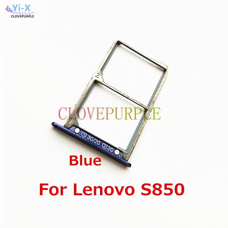 Sim Card Tray Slot Houder Voor Lenovo S90 S960 S860 S850 Vervangende Onderdelen: S850 Blue