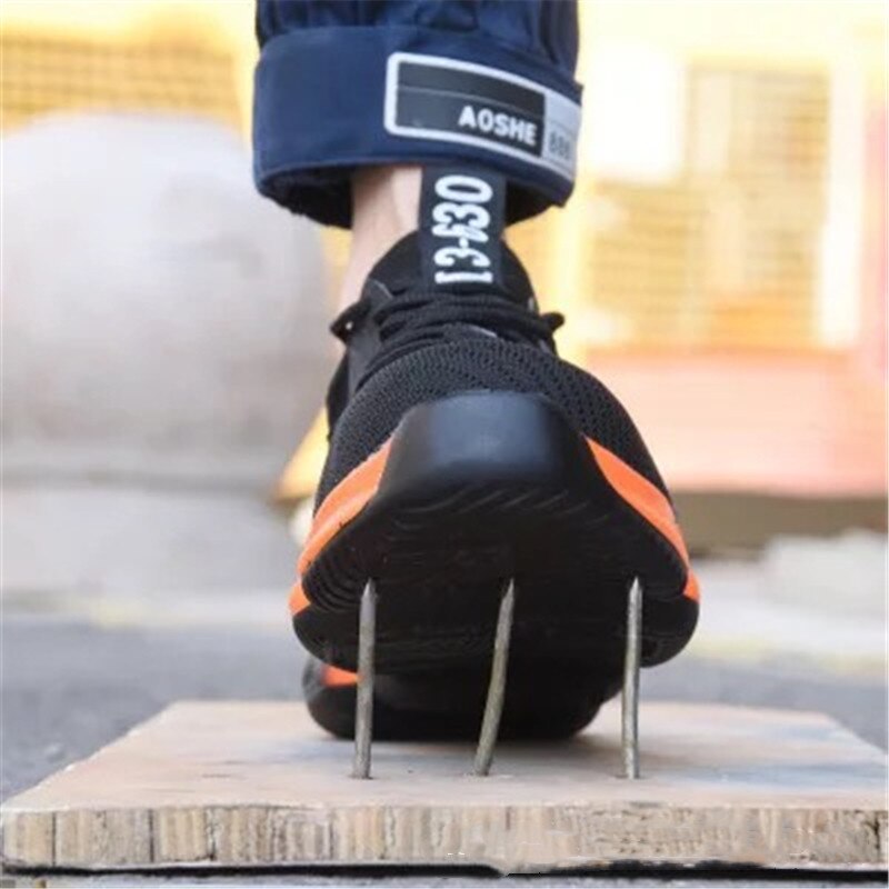 Men Safety Work Shoes Boots Male Breathable Construction Work Shoes Steel Toe Indestructible Safety Work Boots