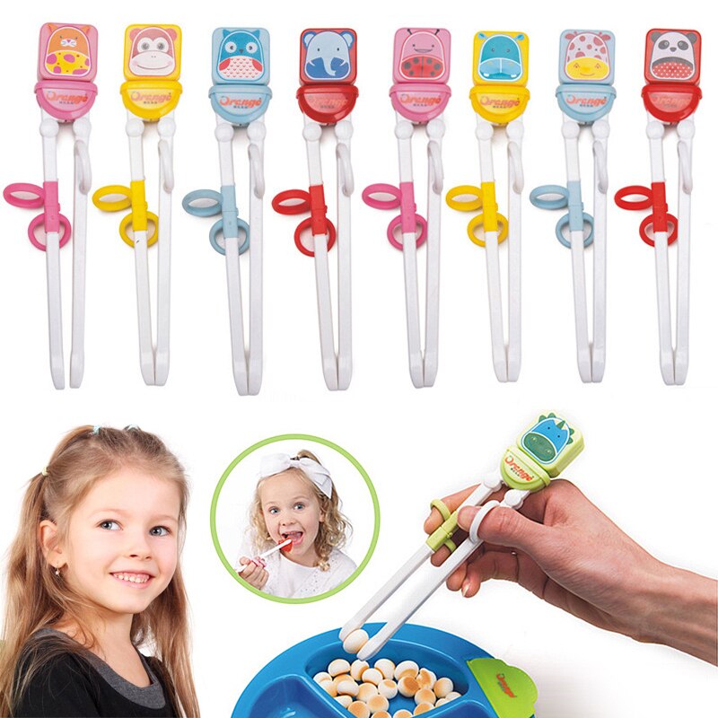 Cartoon Kinderen Eetstokjes Training Eetstokjes Plastic Huishoudelijke Kinderen Servies Baby Eten Leren Practice Tool