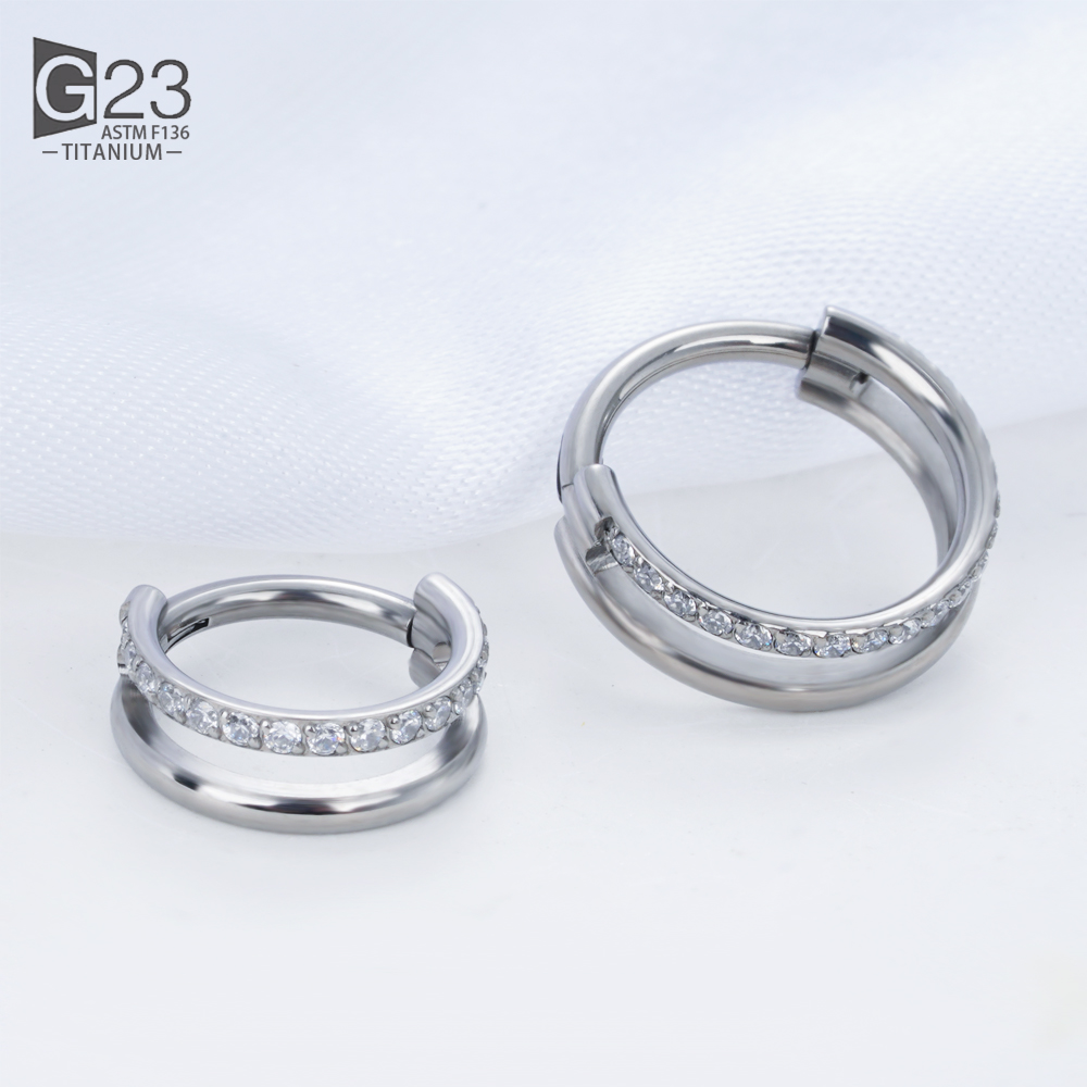 G23 Titanium Implantaat Scharnierende Naadloze Oorbellen Clicker Hoepel Ring Voor Kraakbeen Helix Toren Septum Daith Tragus Schelp