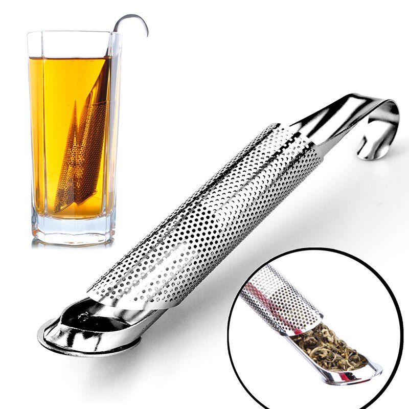 Metalen theezeef voor mok, luxe filter voor puer thee, kruidenthee, accessoires, roestvrijstalen thee-infuserpijp