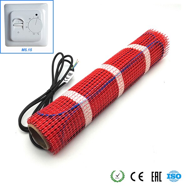 Minco heat 2m x 50cm laatan alla sementin lämmin lattialämmitysmatto 230v 150w:  m5.16: n kanssa