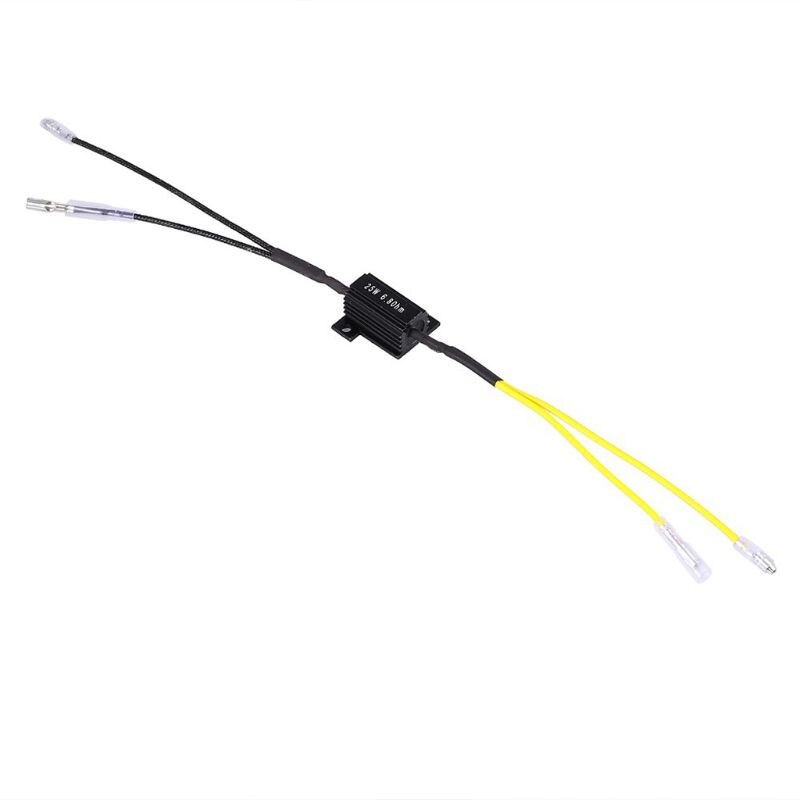 Resistencia de potencia para Moto, 1 par, resistencia de decodificación de carga para LED, Mini luz Flash de señal de giro, piezas de reparación, 25W, 6.8Ohm