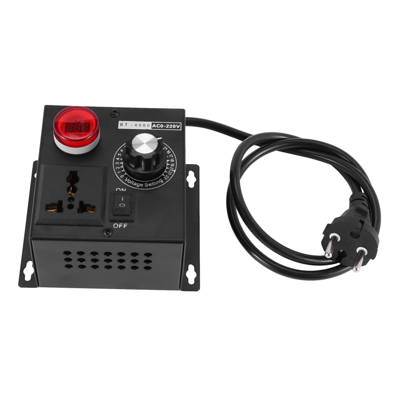 Contrôleur de tension Variable AC 220V, vitesse compacte, température et éclairage, variateur réglable, NHT-4000W (prise ue)