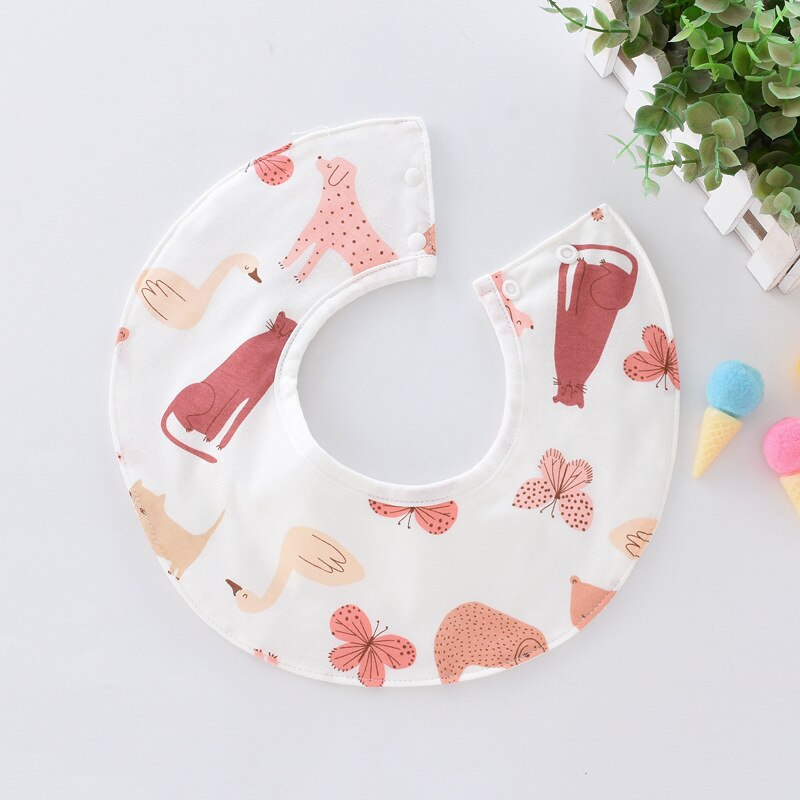 Baby Lätzchen Wasserdicht infant Baumwolle Gecko panda giraffe firefly Tier Baberos Bandana Lätzchen: WHT069B