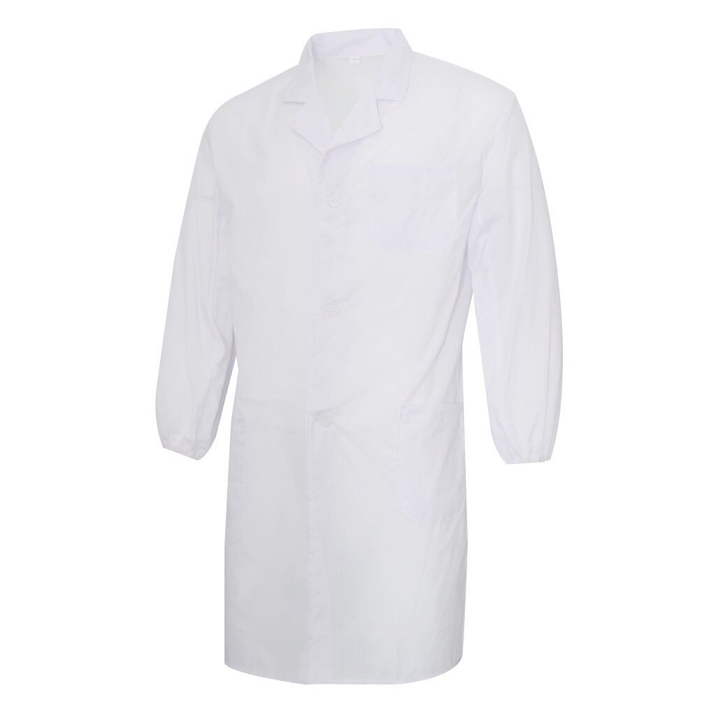 unisex Langarm Weiß Schalen Mantel Arbeits Uniform, für studenten und profis in labor, krankenhaus, hygienisch Service
