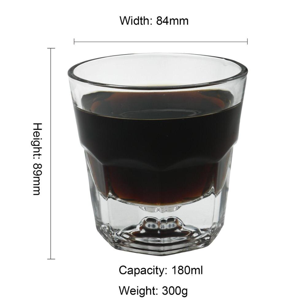 Taza de cristal cuadrada para café, vaso de vidrio para vino, Vodka, Espresso, proteína, café, Whiskey, vidrio térmico, para el hogar y Bar, 1 unidad: Model6