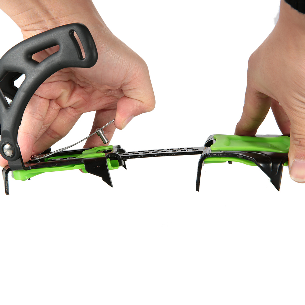 BRS-S1A 14-denti acciaio al manganese arrampicata attrezzatura ramponi pinze per ghiaccio dispositivo di trazione alpinismo ghiacciolo viaggio ghiaccio Waiking