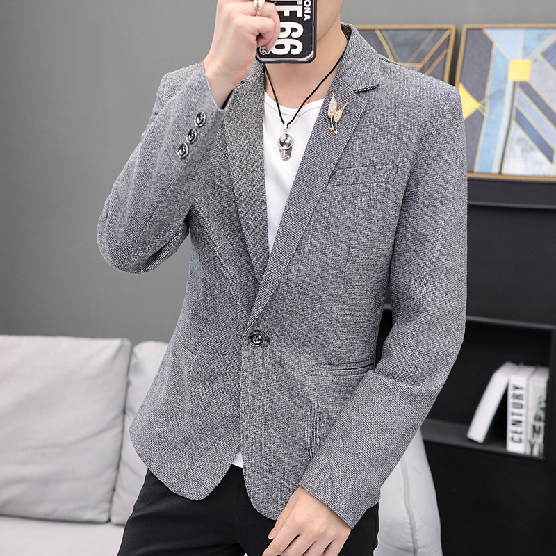 Casual Small Suit Jacket Spring Summer Autumn and Winter Handsome Trend Men's Formal Suit Jacket Trousers Two-piece Suit main image 0