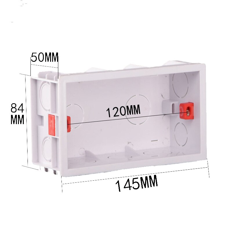 Wall Switch Socket Junction Box Type 86 Splicing Cassette PVC Concealed Bottom Box Wire Plastic Cases: 146 Type