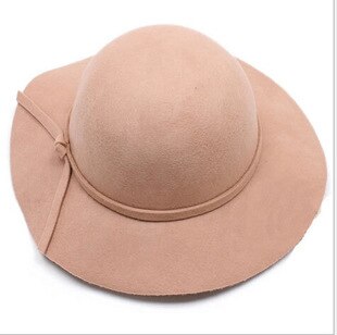 Vintage Retro Kids Kind Jongen Meisje Hoeden Fedora Polyester Vilt Samenpersbare Wide Brim Cloche Floppy Zon Strand Cap: Khaki
