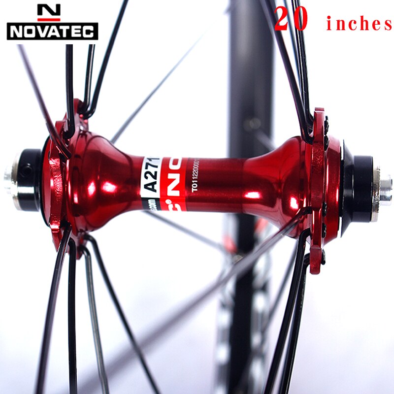 Juego de ruedas de bicicleta de 20 pulgadas Novatec A271/F372SB V, freno 451 406, 4 rodamientos, 7-11 velocidades, 20 24H, ruedas plegables de aleación de aluminio con QR