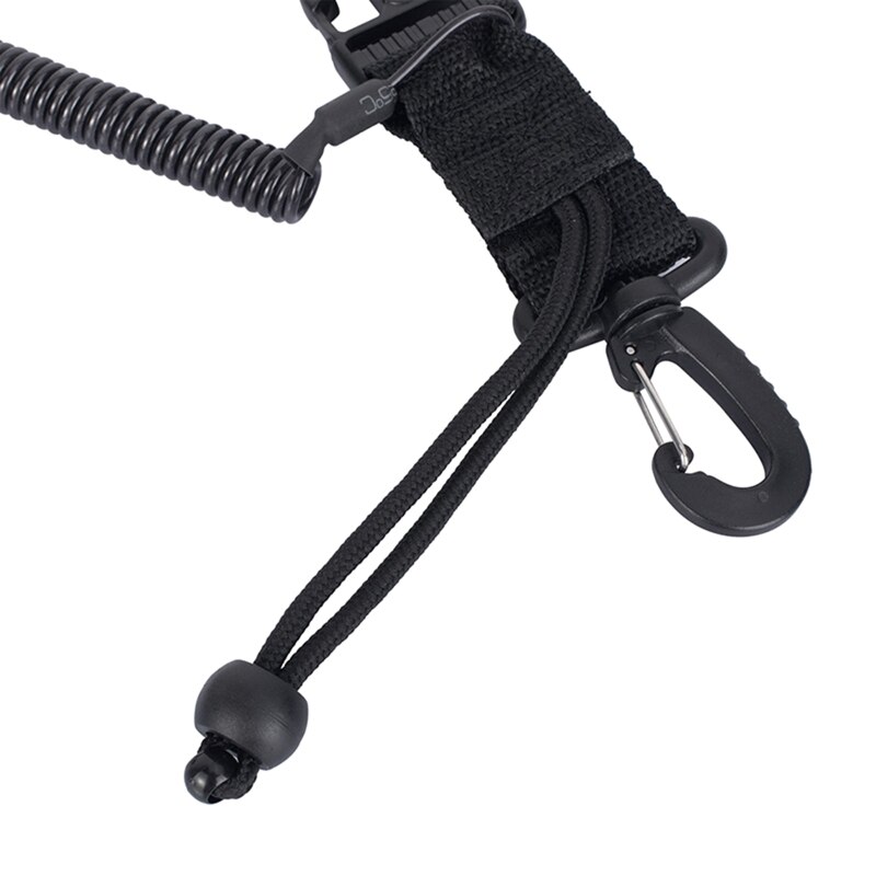 Diving Camera Lanyard Spring Coil Camera Scuba Diving Quick Release Buckle Clips