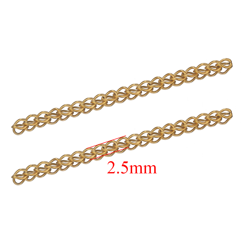 RVS eindkapjes met sluiting en verlengketting ca. 4 x 42 mm (per setje RVS eindkapjes met sluiting en verlengketting ca. 4 x 42 mm (per setje