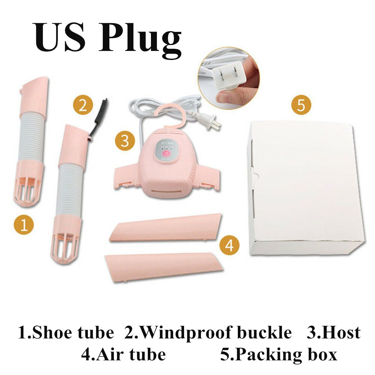 85-240V Electric Clothes Drying Rack Smart Clothes Hanger Dryer Rack Portable Outdoor Travel Mini Folding Clothing Shoes Heater: Pink US plug