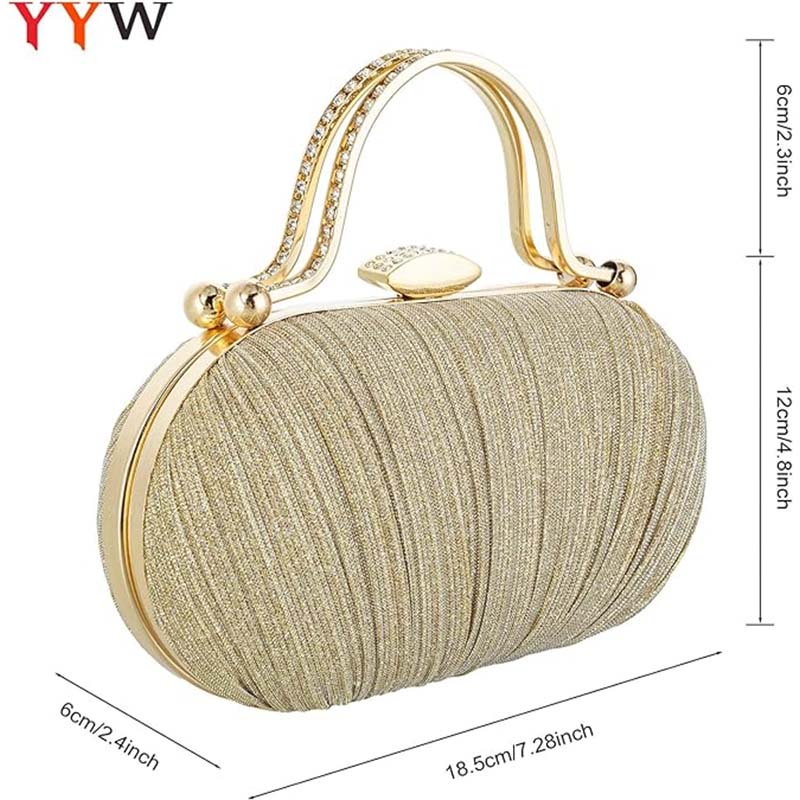 2024 Diamond Top Handle Women Evening Handbag Clutch Bags Glitter Sequins Rhinestone Female Daily Purse for Wedding Prom