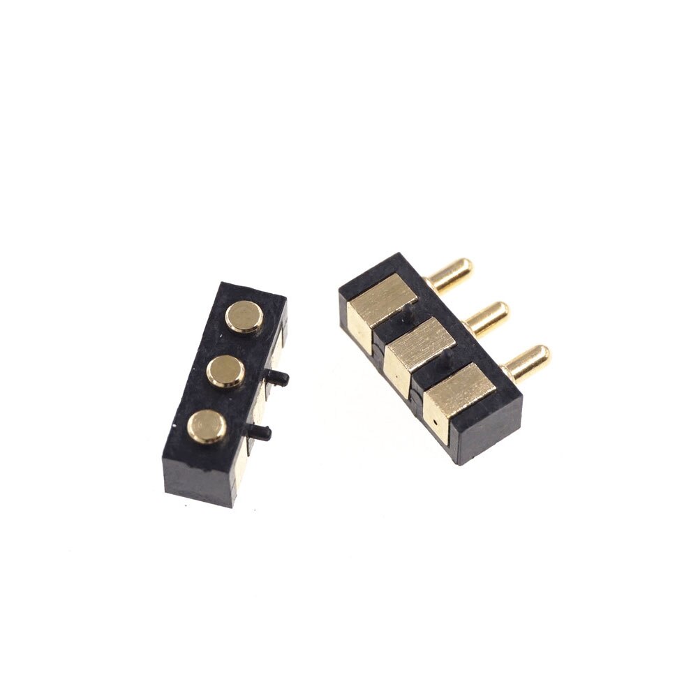 Conector pin Pogo con resorte de 5 uds., superficie de montaje en ángulo recto de 3 pines SMD macho hembra, alfombrilla de objetivo SMT de paso 2,5mm, sonda de contacto