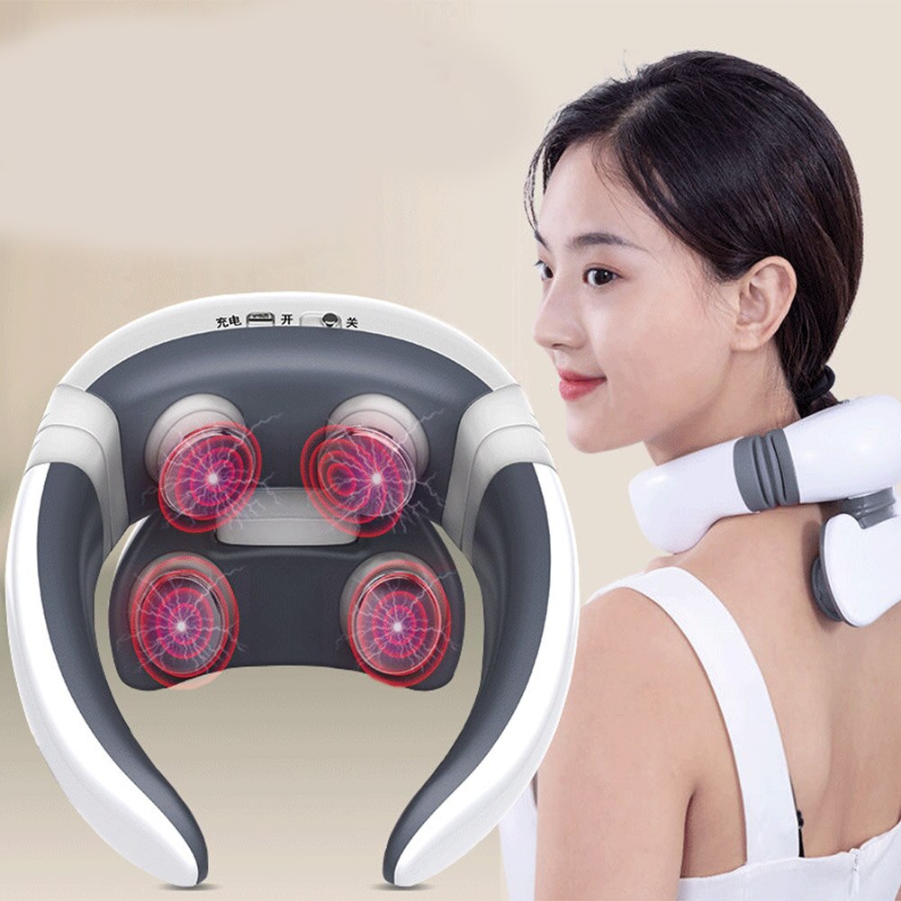 Relief Magnetic Therapy Pain Relief Tool Shoulder Neck Massager Wireless 4D Pulse Cervical Massager Fatigue Pain