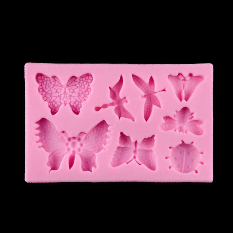 Vlinder Lieveheersbeestje Flydragon Bee Siliconen Mal Vloeibare Klei Craft Beton Mallen voor Gips DIY 3D Wandpaneel