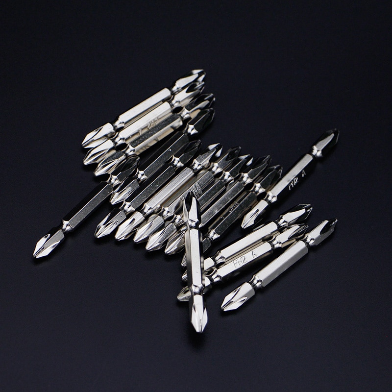 10Pcs/lot PH2 Magnetic Phillips Bits Double End Hex Shank 65mm Electric Screwdriver Bits SL6