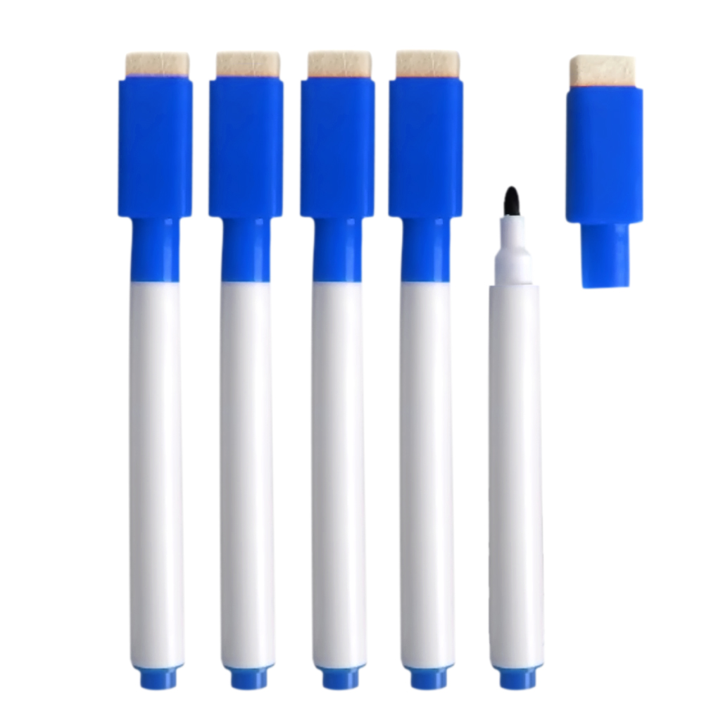 10 stks/set Herschrijfbare Witte Boord Dry Erase Markers Pennen Whiteboard Marker Met Gum Cap Voor School Kantoorbenodigdheden: Blue