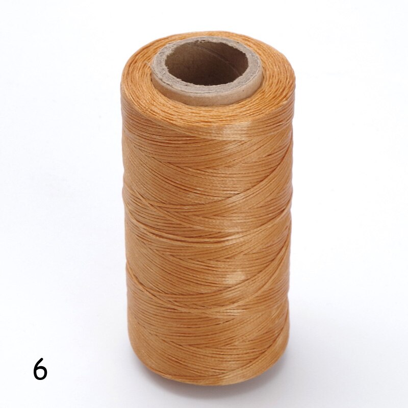 12 färger 260m 1mm platt vaxad vaxtråd 150d/16 sladdar sömnad hantverksverktyg handsömmar för diy-läder: 6