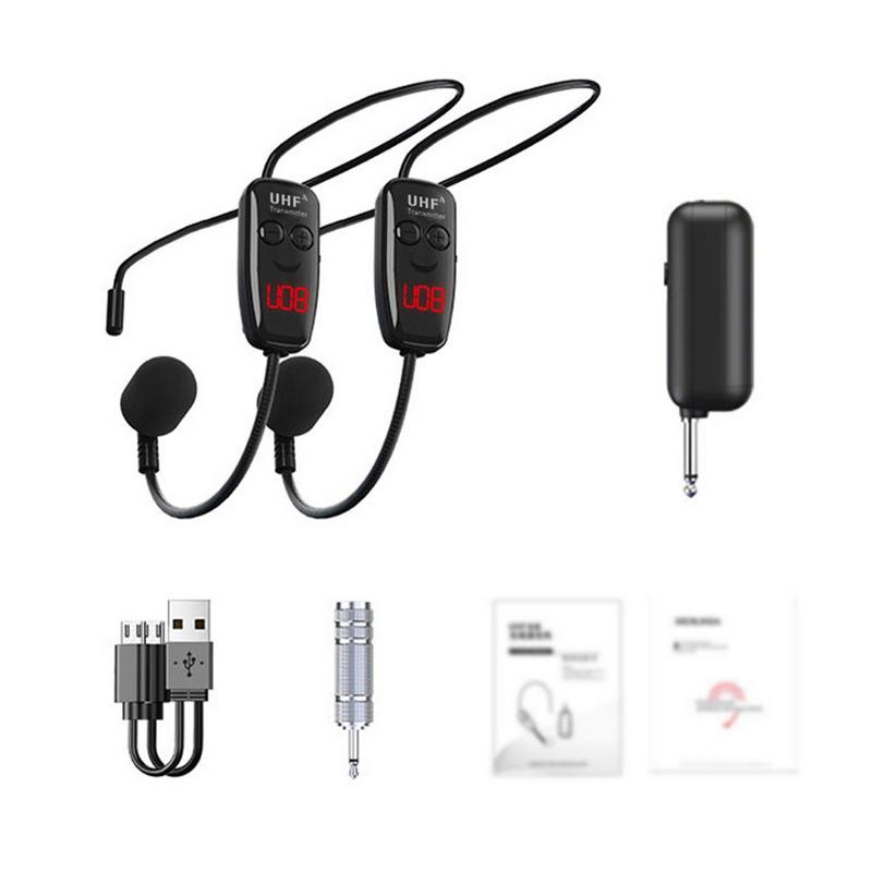 Kopfbedeckung, kabelloses UHF-Mikrofon-Headset, wiederaufladbares kabelloses Kopfbedeckungsmikrofon für Sprachverstärkung Ich bin Konferenzunterricht