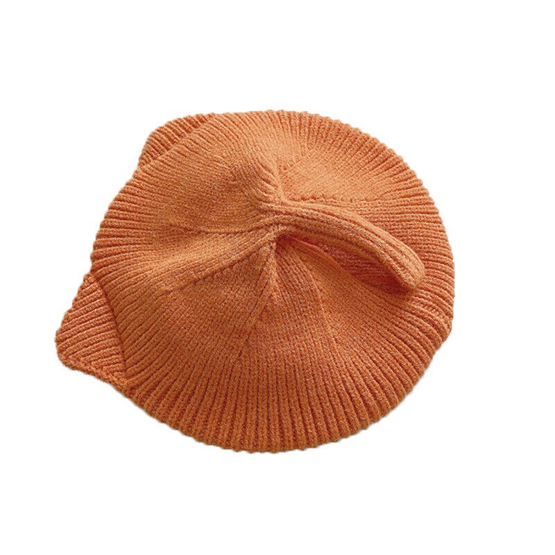 Accessoires pour bébés filles | Chapeau de bonnet Crochet tricoté et , chapeau pour oreilles de chat, chapeau de béret: Orange