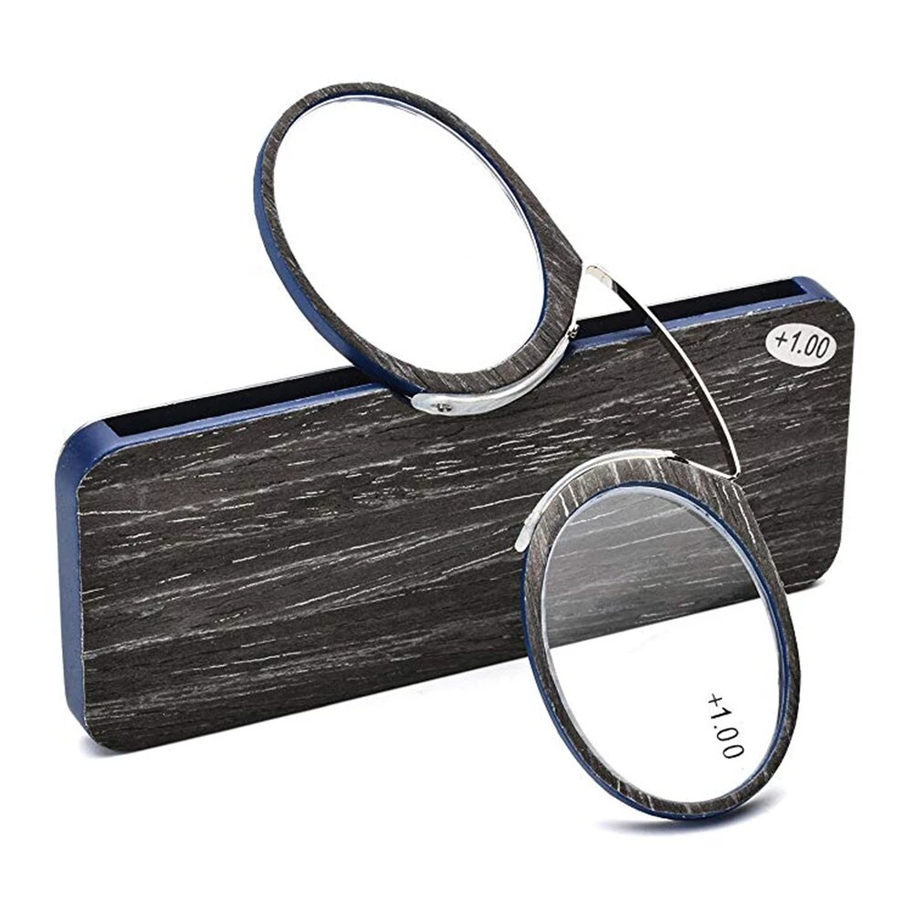 Ienjoy Pince-Nez Neus Clip Leesbril Vergrootglas Glasse Mannen Vergrootglas Draagbare Legless Bril TR90 Draagbare Met Doos