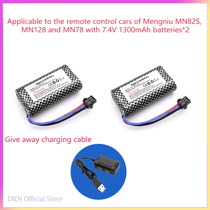 7.4V 2500mAh 2S 10C Lipo Batterij Balans Lader voor 7.4v Batterij voor RC Hobby lithium Batterij MN82 MN128