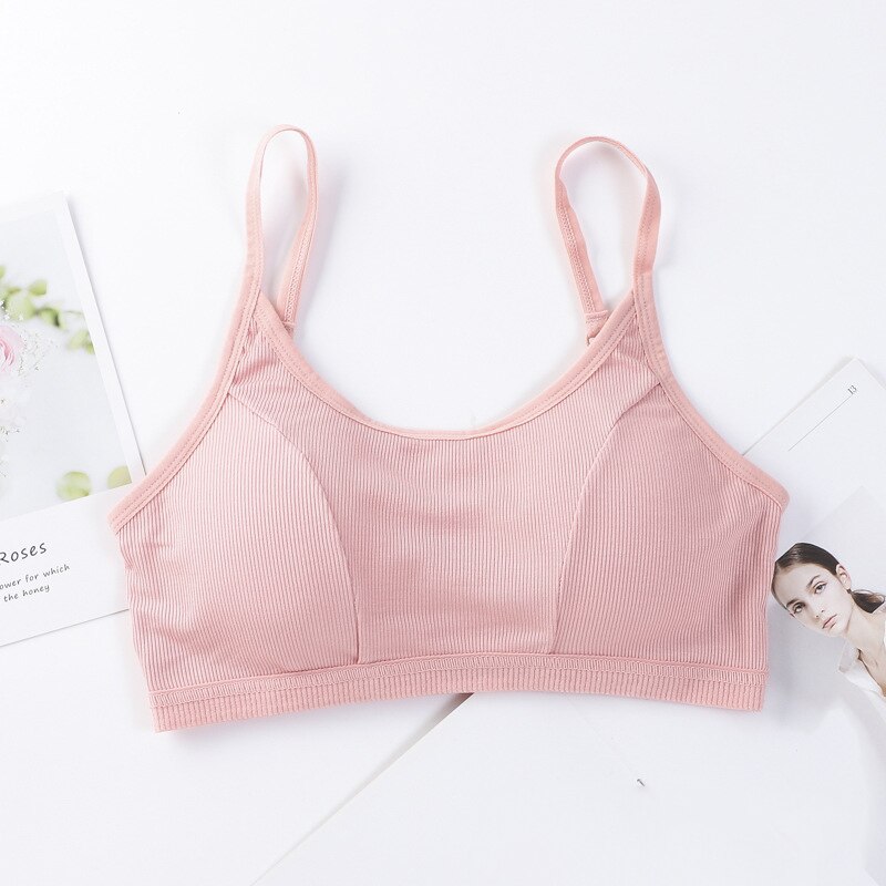 Cotton Sport Bra Underwear Women Solid Fitness Lingerie Streetwear Bralette Tube Top Seamless Yoga Crop Top Vest for Female: YG947PK