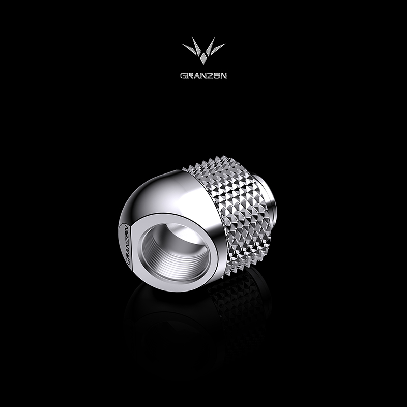 Bykski Granzon GD-45, G1/4&quot; 360 Degree Freely Rotary Elbow Fittings,45 Degree PC Water Cooling Connector Adapter Black/Silver
