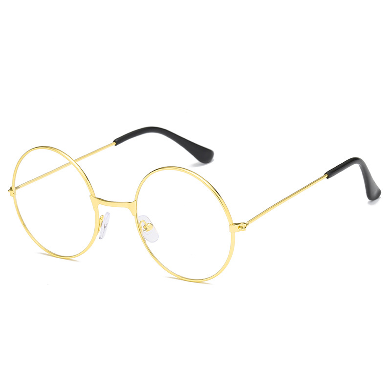 Unisex Retro Round Circle Metal Frame Eyeglasses Original Clear Lens Glasses 2 Styles Men