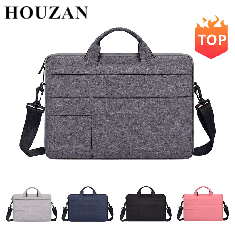 Portable Hand Office Notebook Laptop Bag For Men Women Briefcase Waterproof Pocket Case Computer Shoulder Handbag 13 14 15.6 PC