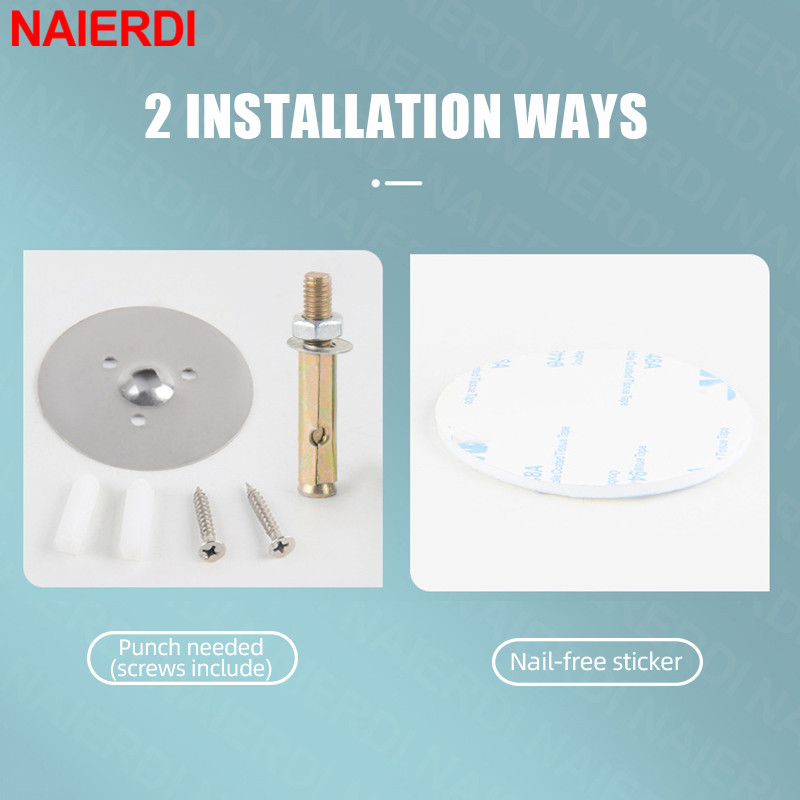 NAIERDI Türstopper mit hydraulischem Puffer, Türstopper aus Edelstahl, Wandmontage, stumm, nagelfrei, Türhalter, berühren-Türbeschläge