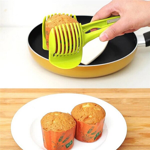 Utensilios de cocina para rebanadora de frutas, soporte de cuchillas, pinza de agarre para pasteles y repostería, rebanador de limón, accesorios de cocina