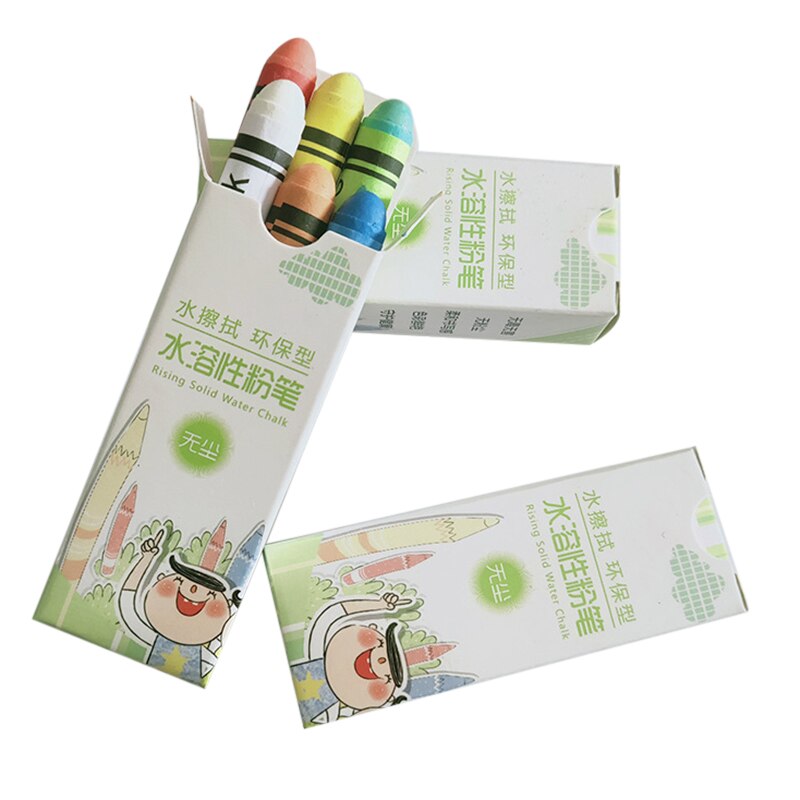 6/12/18/30/60 Pcs Chalk Water-Soluble Dustless Erasable Solid Chalk for Children Kids Graffiti
