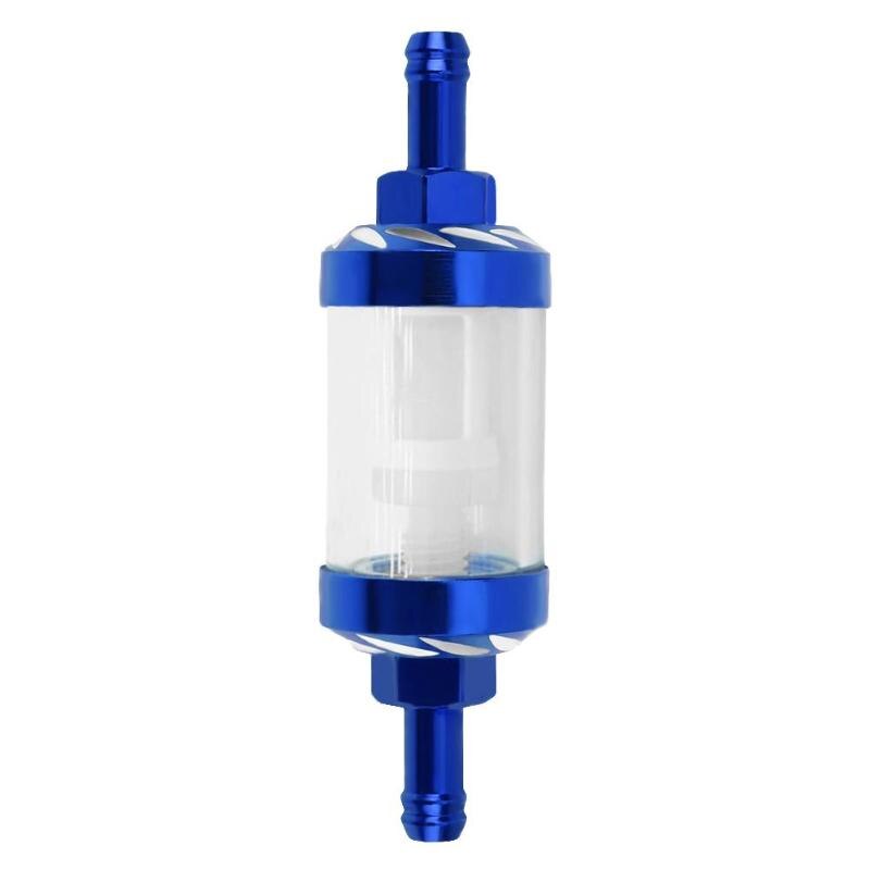 Filtros universales de aceite y combustible de 8mm, filtro de aceite para motocicleta, accesorios para ATV, Dirt Pit Bike, Motocross para automóvil: Azul