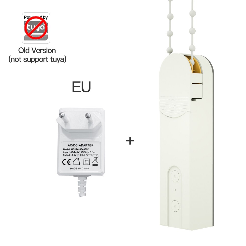 MoesHouse DIY Smart Roller Blinds Drive Motor Motorized Chain Powered By Charger Build-in Bluetooth APP Remote Control.: with EU Adapater