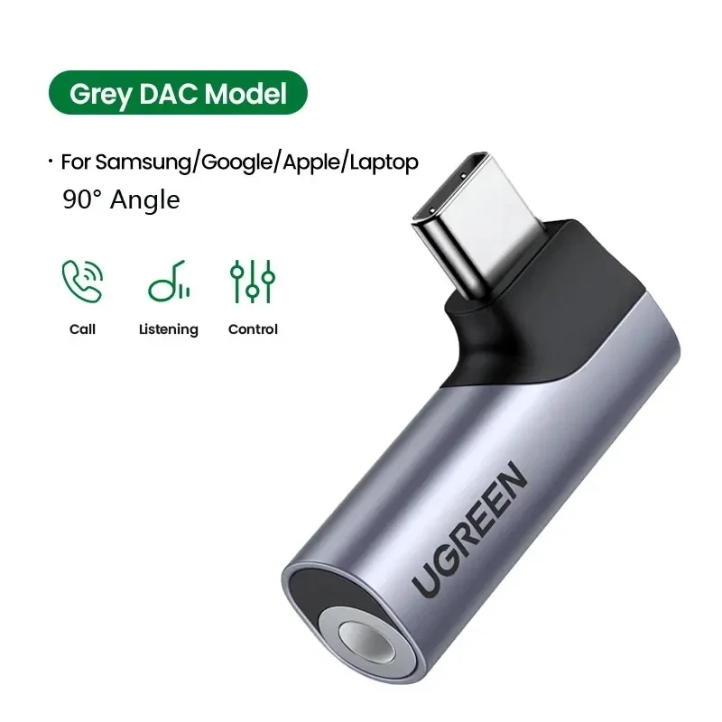 UGREEN-Cable USB tipo C a 3,5mm para auriculares, adaptador de Audio para Xiaomi Mi10, HUAWEI P30, Oneplus 9: Azul