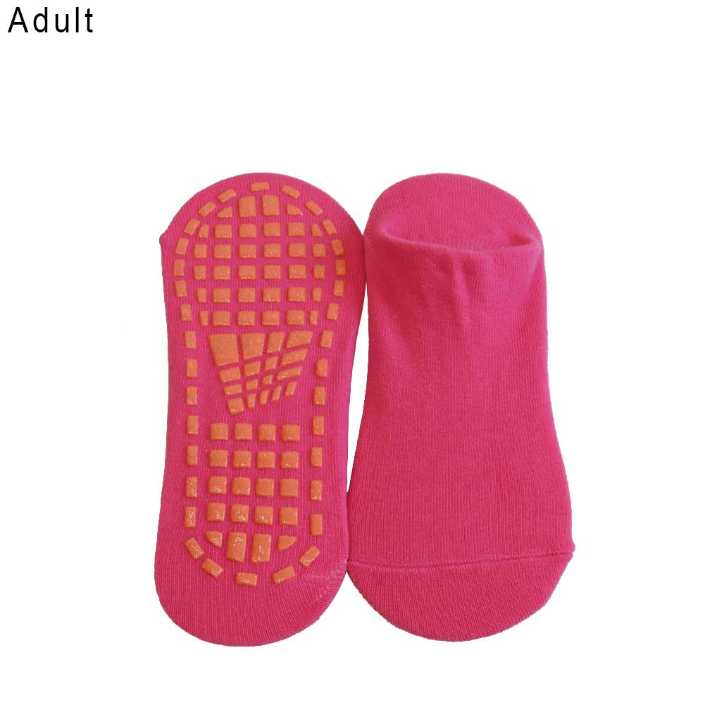 Children Polyester Cotton Anti Skid Socks Trampoline Socks Adult Comfortable Wear Non Slip Sports Socks Spring Autumn Winter: L Hot Pink