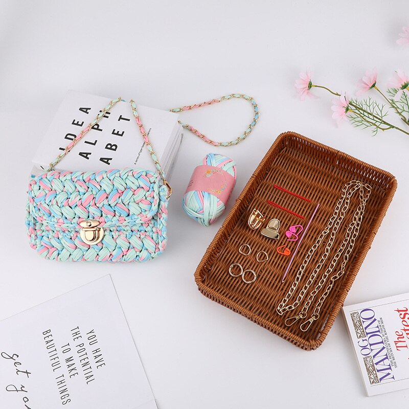 DIY Material Package Handwoven Handmade Crochet Shoulder Messenger Bag Best for Girlfriend: A8