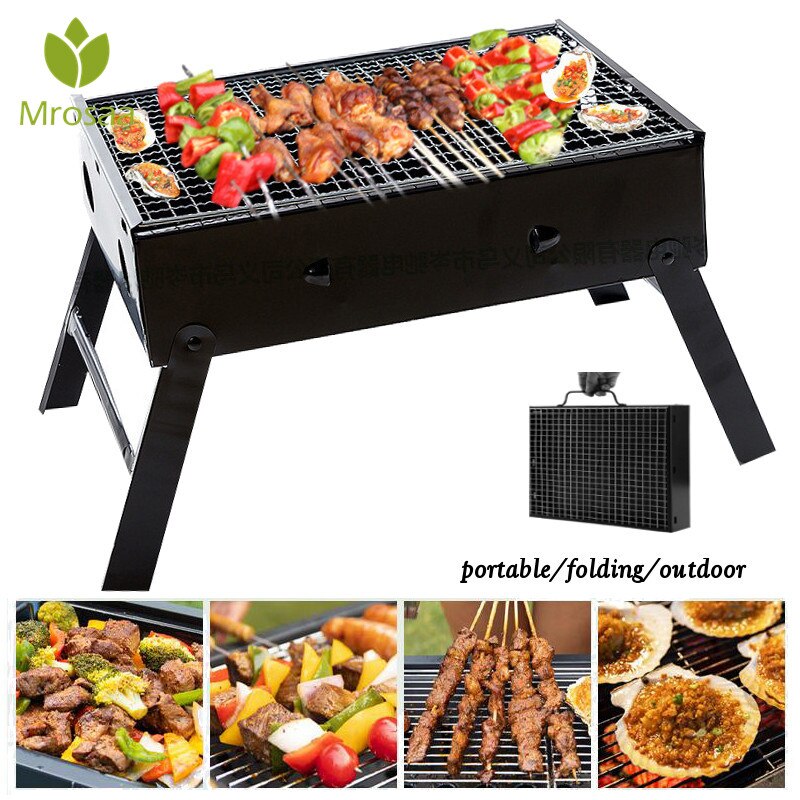 Uten Barbecue Carbone Portatile, Barbecue Pieghevole Per BBQ All'aperto - Foto 9