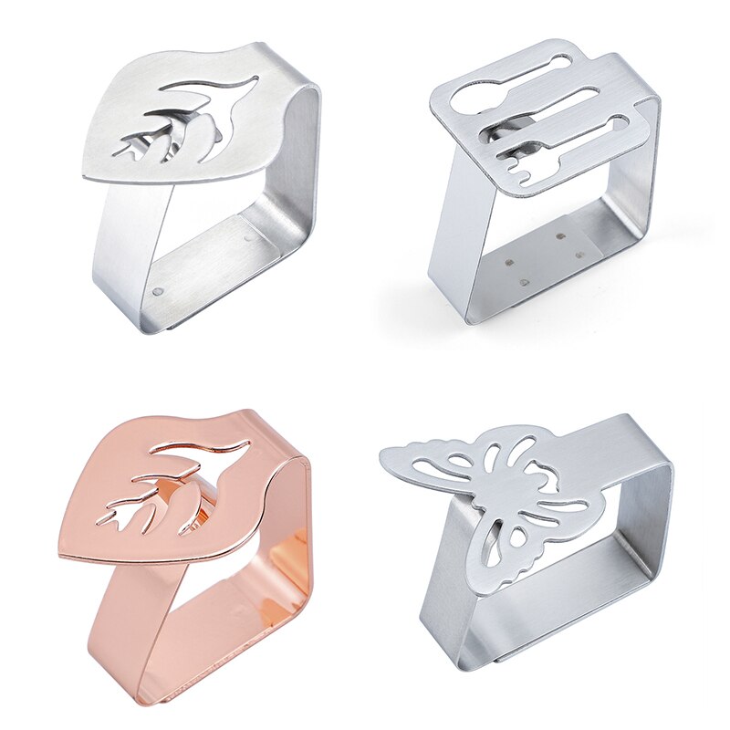 1pcs Stainless Steel Table Cloth Clamp Leaf Shaped Dining Room Tablecloth Holder