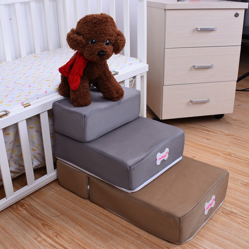 Dog Stairs Pet Stairs Removable Puppy Dogs Bed Stairs Dog House Anti-slip Small Pet 2 Steps Ladder for Puppy Cat Pet Supplies